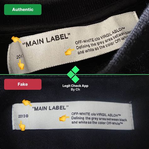 real off white tags.